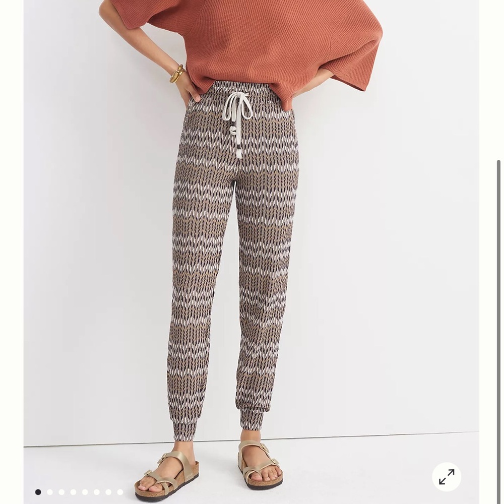 Anthropologie Saturday Sunday Mary‎ Jacquard Drawstring Jogger Pants XS Lounge